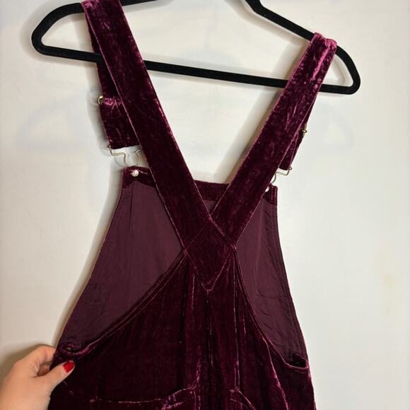 Faherty Vintage Silk Velvet Mechanic Overall Jumpsuit - Picture 10 of 11